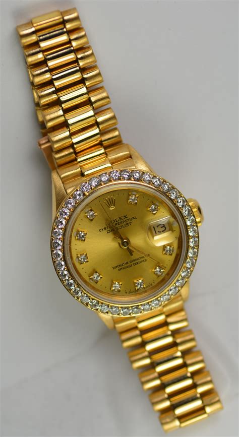 gold supra rolex|Rolex gold diamond watch.